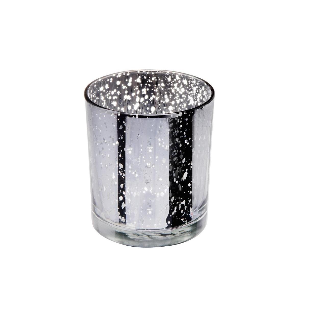 Telysholder glass, medium - Sølv
