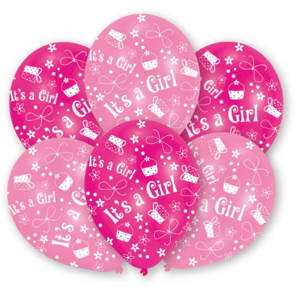 Ballonger perlemor, it's a girl - 6 stk