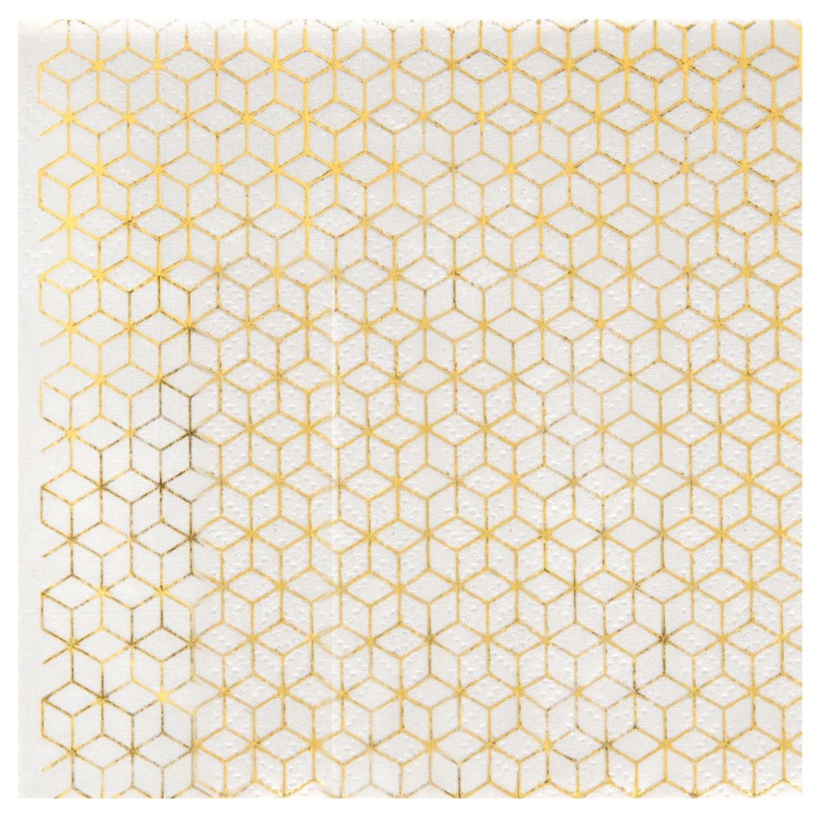 Servietter kaffe, geometrisk Gull og beige – 20 stk