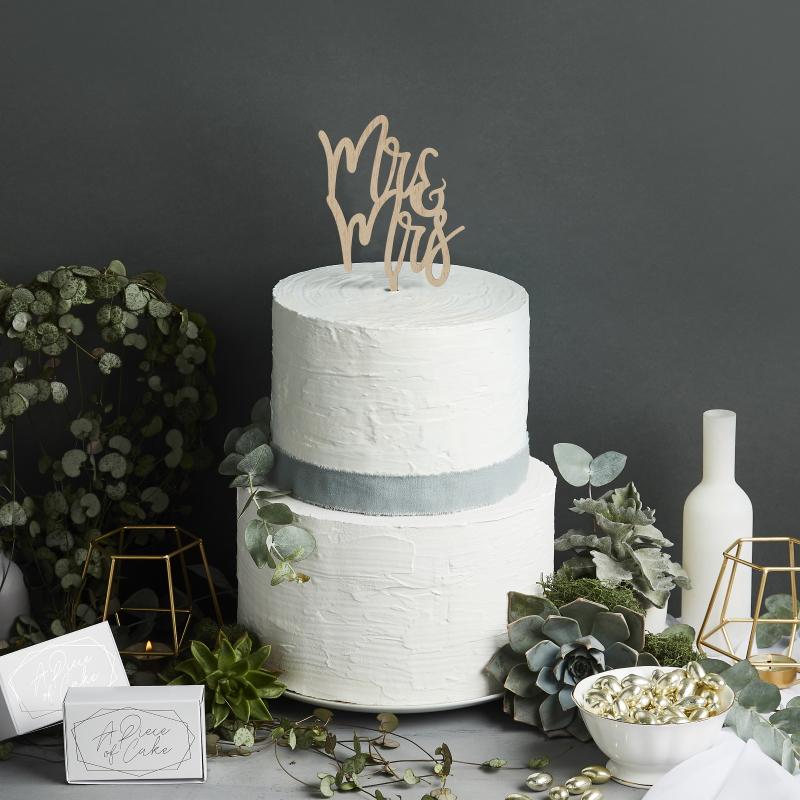 Kakepynt treverk - Mr & Mrs