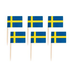Kakeflagg Sverige – 50 stk