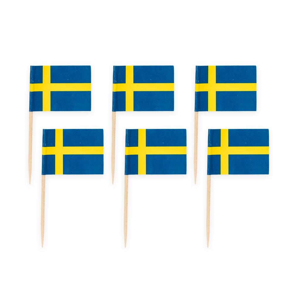 Kakeflagg Sverige – 50 stk