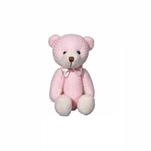 Sittende bamse 12 cm - Rosa