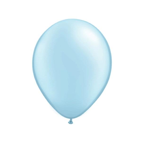 Ballonger metallic lys blå, 40 cm - 10 stk