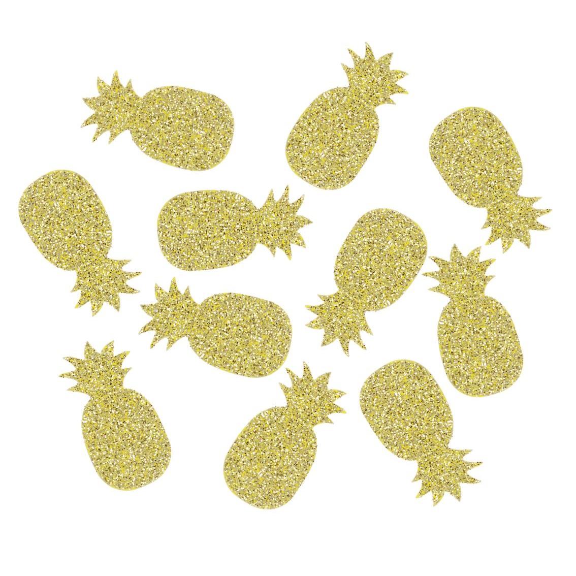 Bordkonfetti - ananas gullglitter