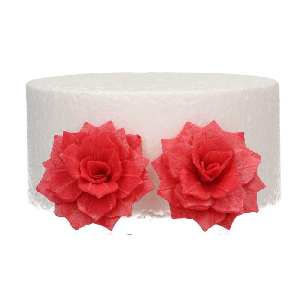 Spiselig rose, fedigmontert medium, rød - 15 stk