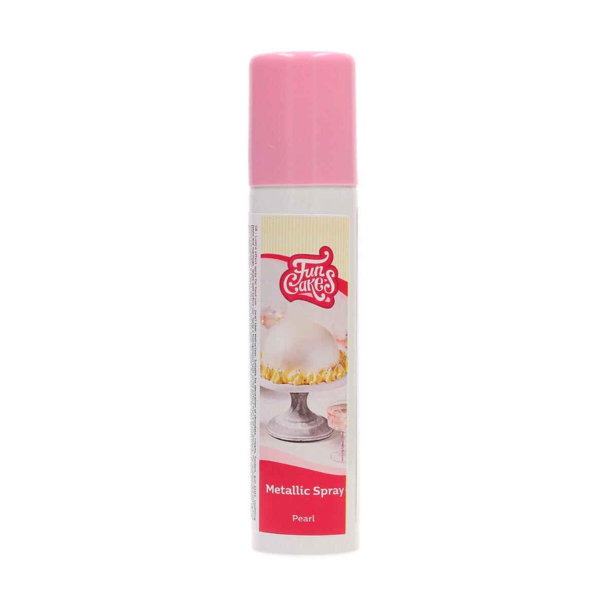 Kakespray, Metallic - Perlemor hvit