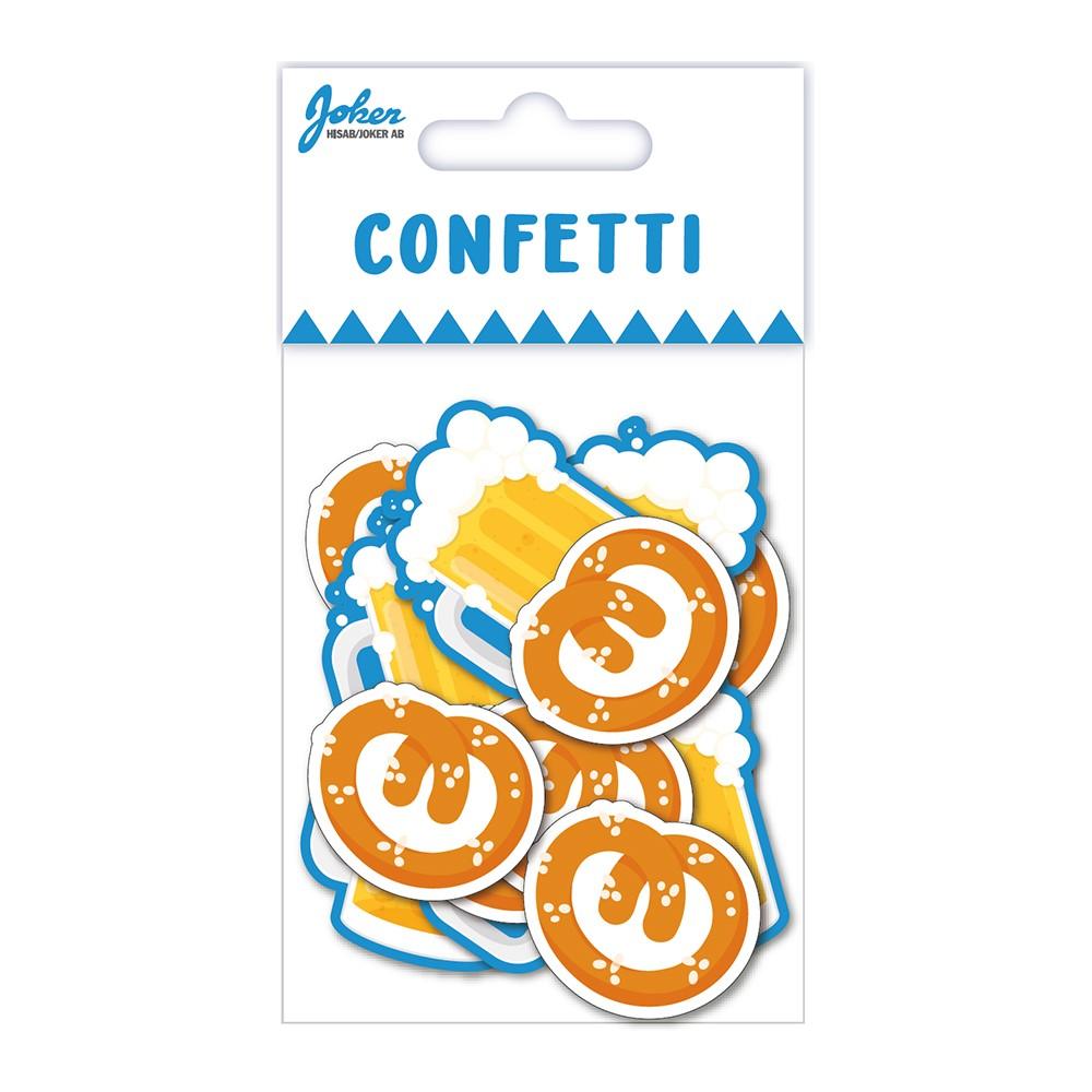 Bordkonfetti, oktoberfest kringler og øl - 10 stk