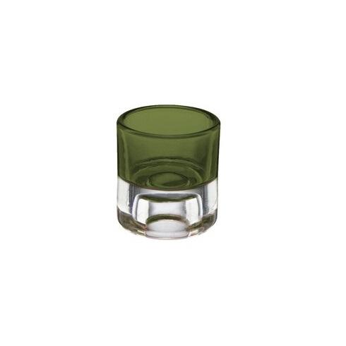 Lysestake glass til kronelys og telys - Olive green