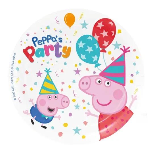 Papptallerkener 18cm, Peppa gris party - 8 stk