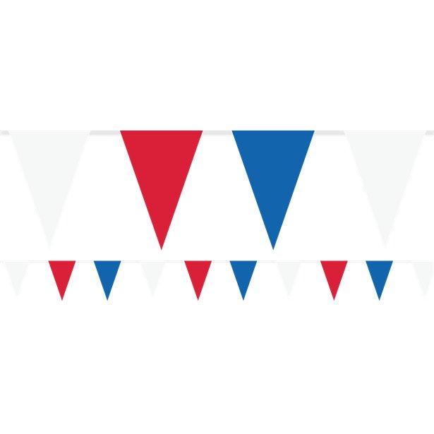 Flaggbanner rødt, hvit og blått - 3,6 meter