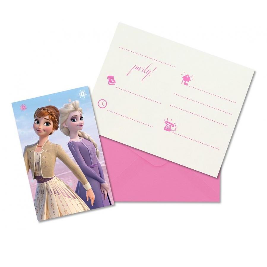 Invitasjoner bursdag, Frozen - 6 stk