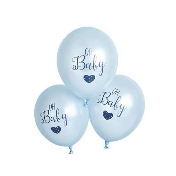 Ballonger oh baby, blå – 6 stk