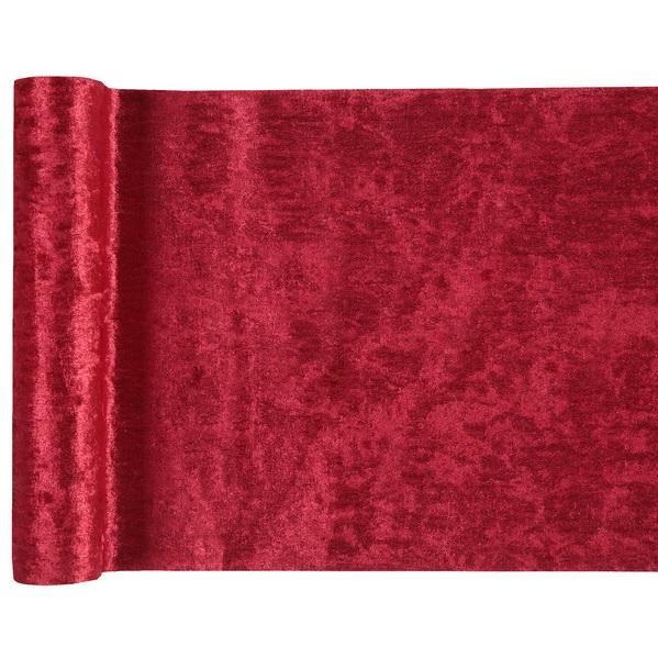 Bordløper velour, rød – 3 meter