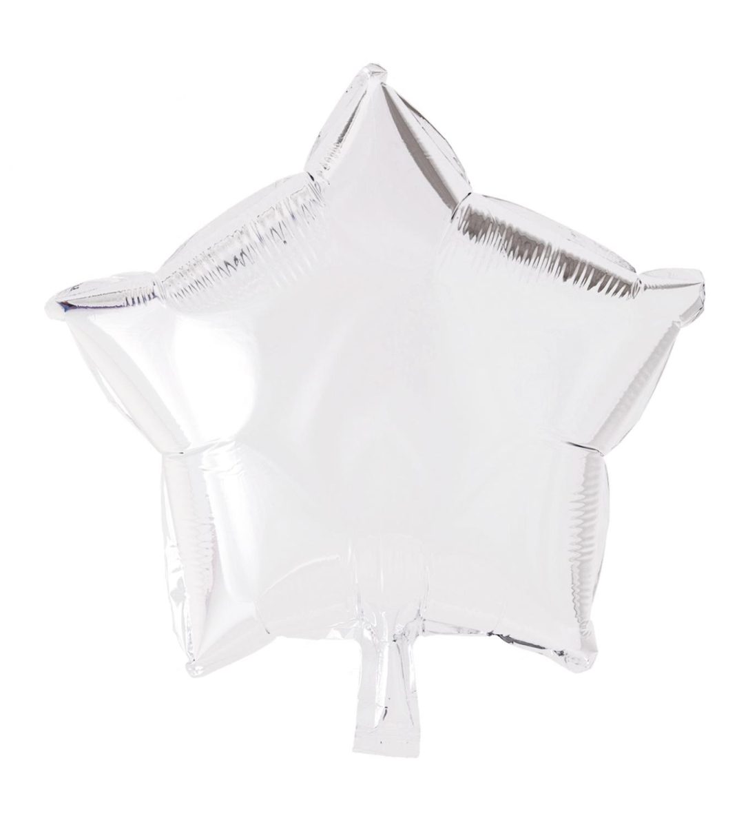 Folieballong, stjerne 45 cm - hvit