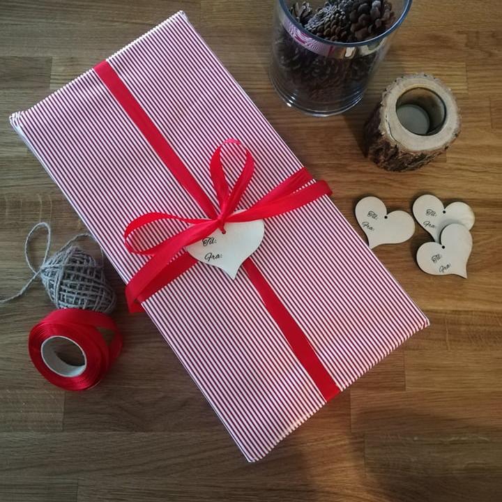 Gavelapper jul treverk, hjerte – 5 stk