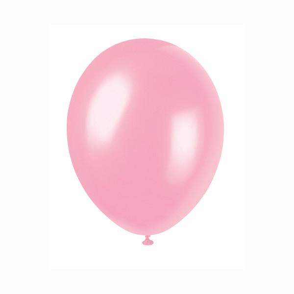 Ballonger metallic, lys rosa 50 stk