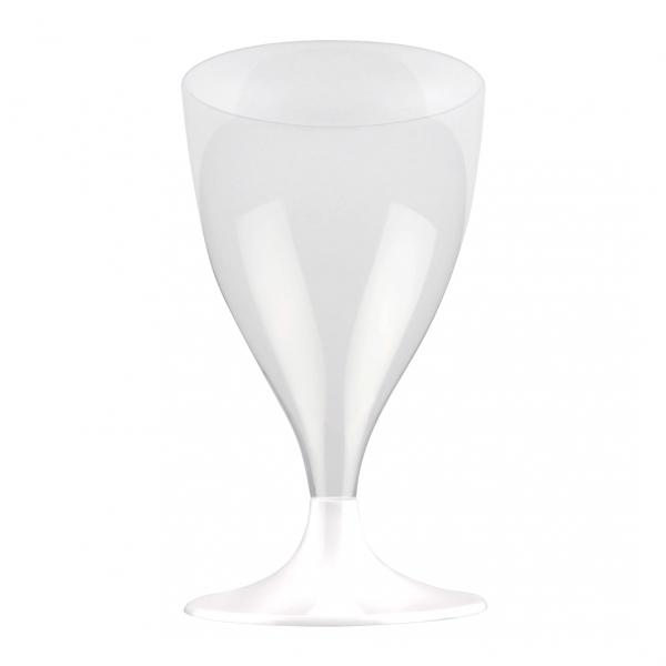 Vinglass, hvit stett - 10 stk