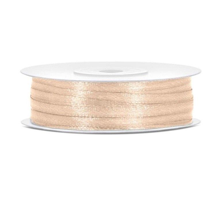 Silkebånd 3mm, krem – 50 m