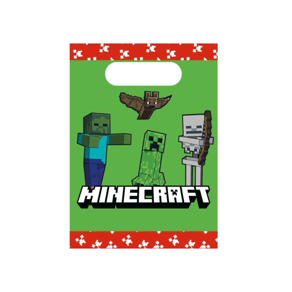 Godteposer papir, Minecraft - 4 stk
