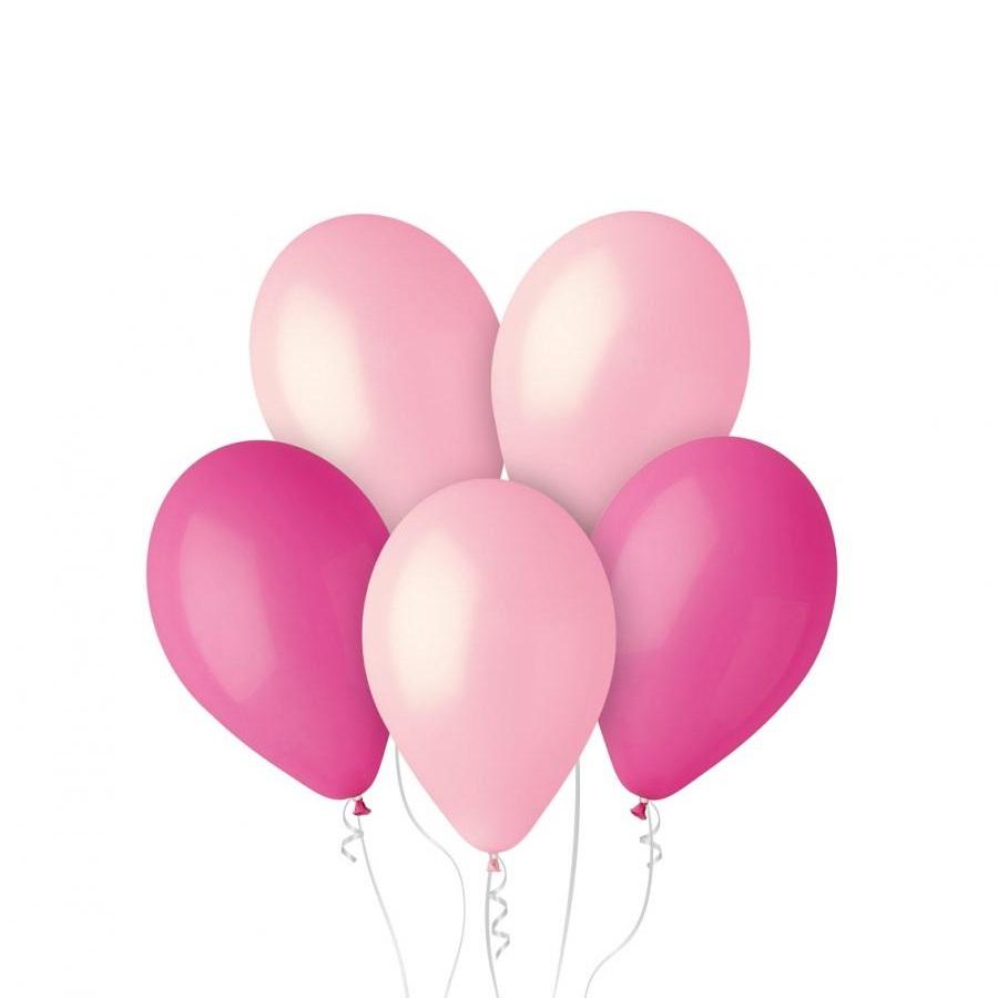 Ballongmiks, rosa - 5 stk