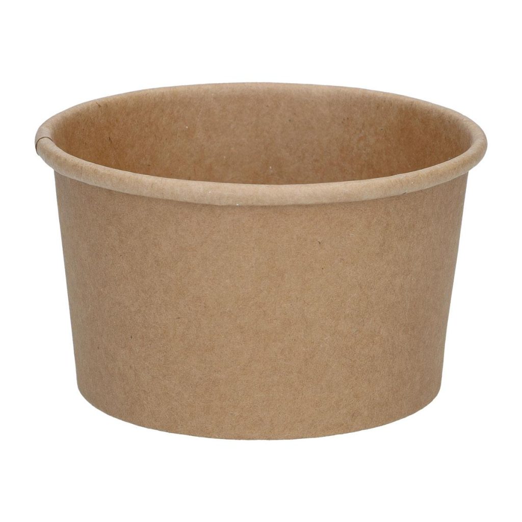 Isbeger papp, brun 120 ml - 50 stk