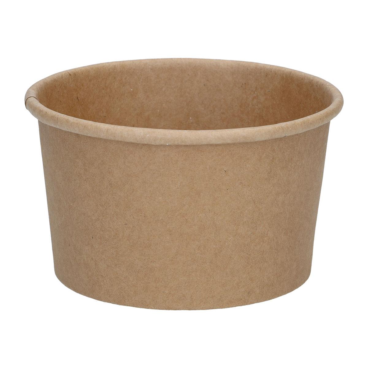 Isbeger papp, brun 120 ml - 50 stk