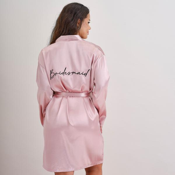 Morgenkåpe, Bridesmaid - dus rosa