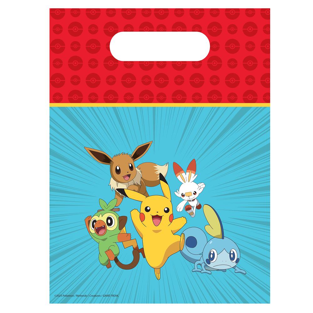 Godteposer plast, Pokemon - 6 stk