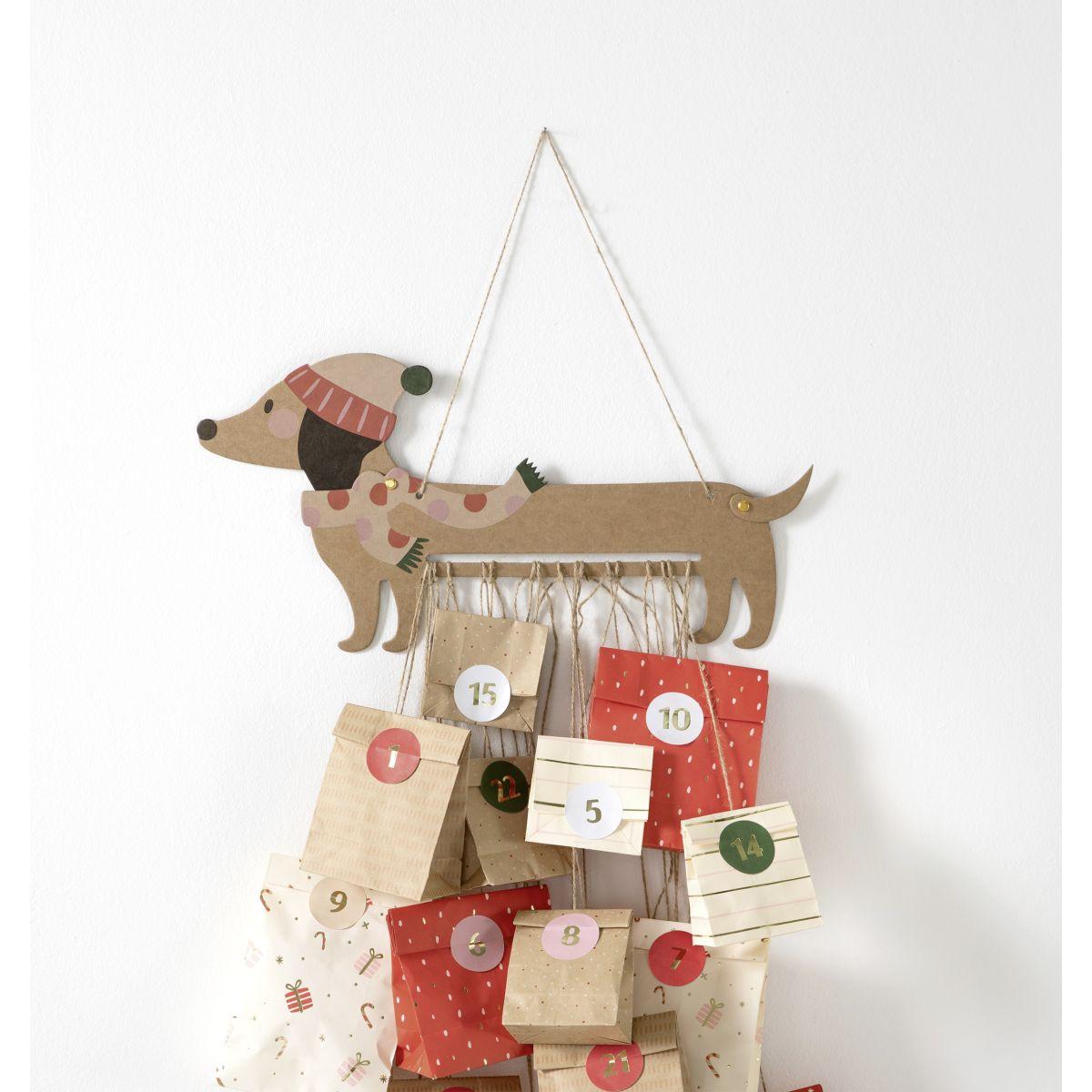 Adventskalender, poser og hund - fyll selv