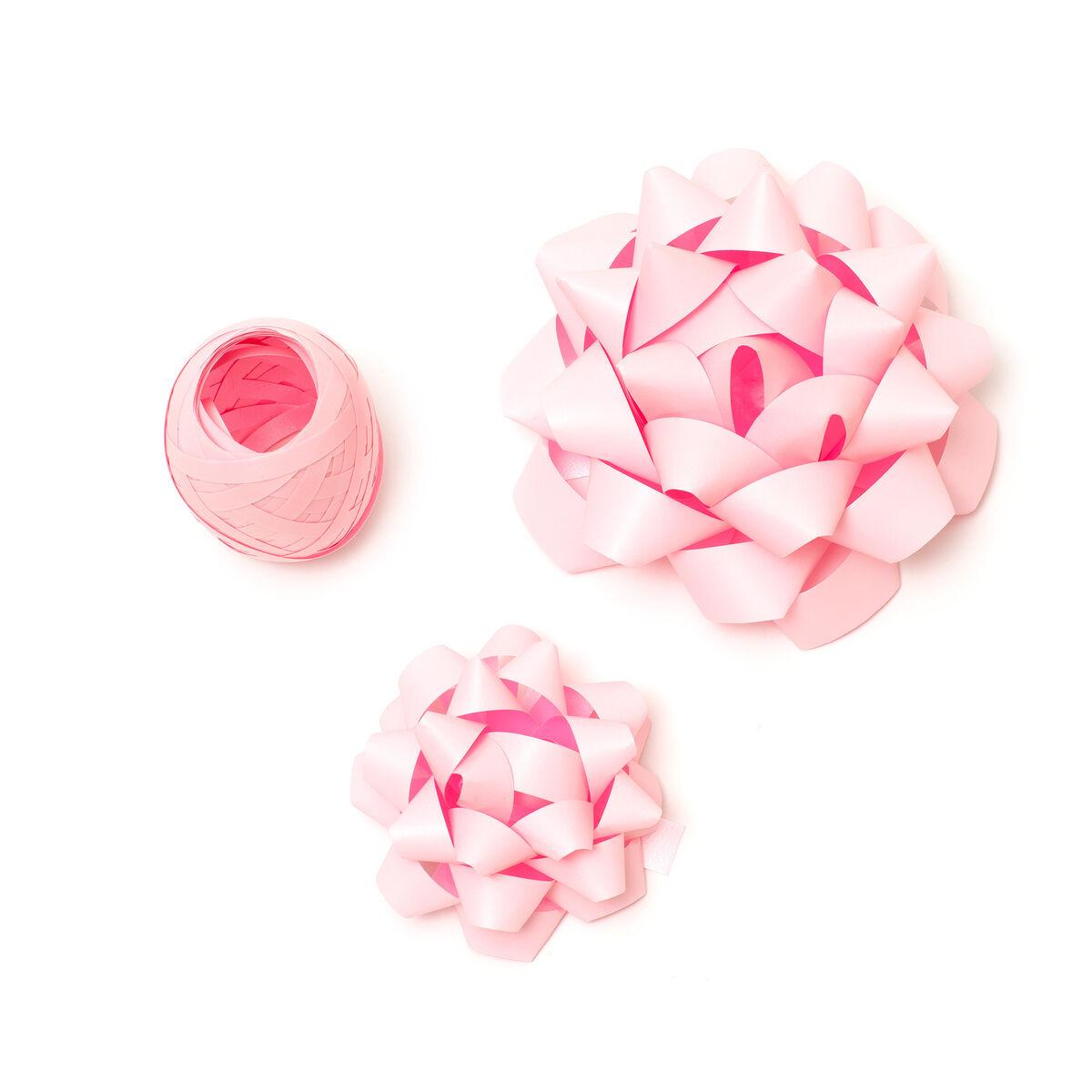 Gavebåndsett med sløyfer - lys rosa