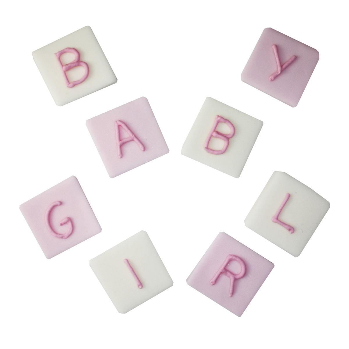 Spiselig kakepynt, baby girl - 8 stk