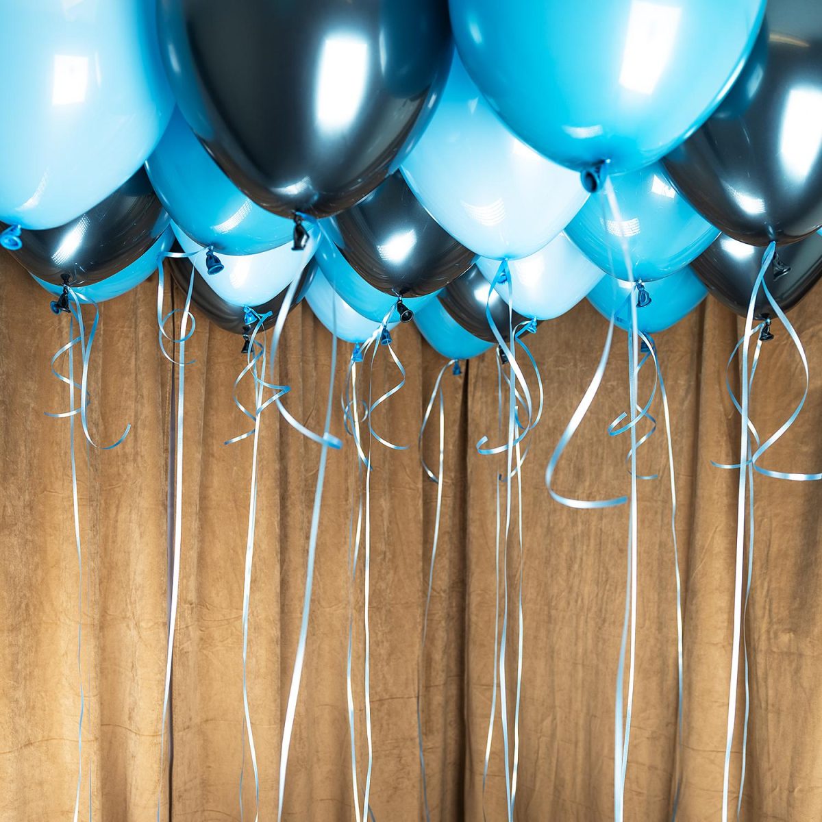 Ballonghimmel gjør det selv, blå miks - 30 ballonger