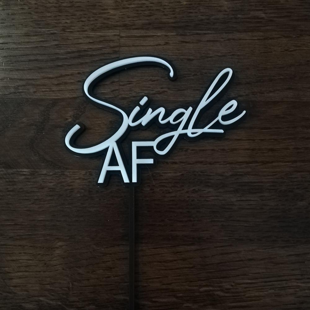 Kakepynt 2 lag, svart - Single AF