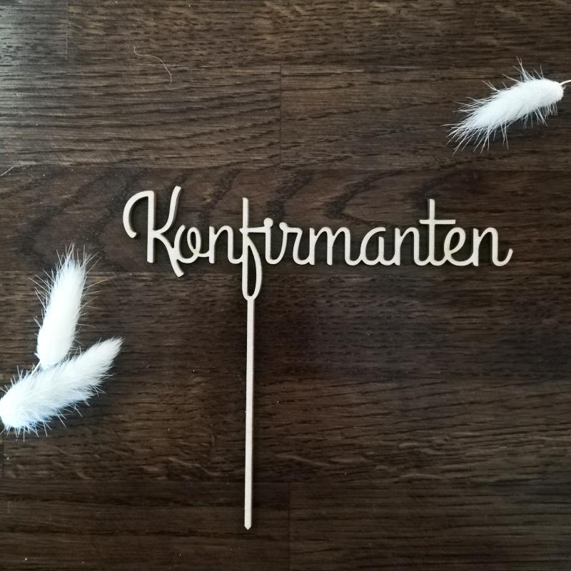 Kakepynt, treverk - Konfirmanten