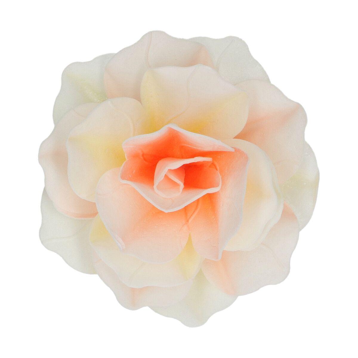 Spiselig rose XL, fedigmontert - Pastell gul og oransje