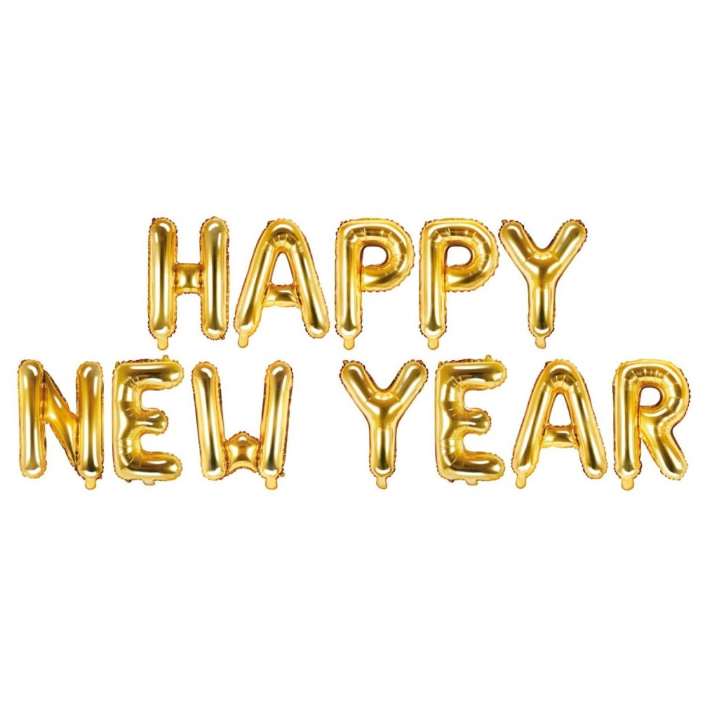 Ballongbanner, happy new year - gull