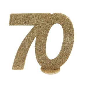 Bordpynt, Gull med glitter - 70år