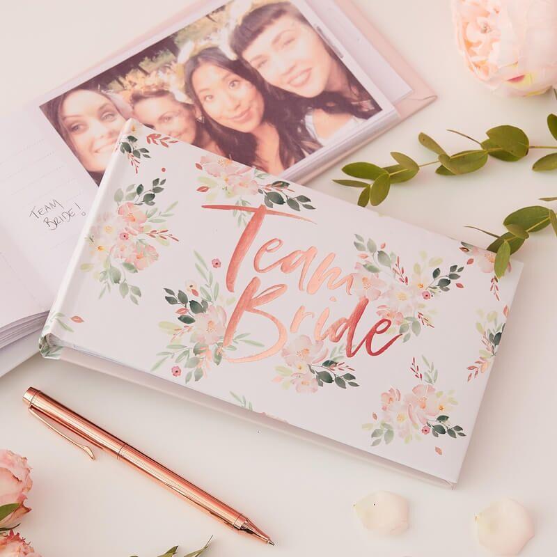 Gjestebok med album, floral - Team bride