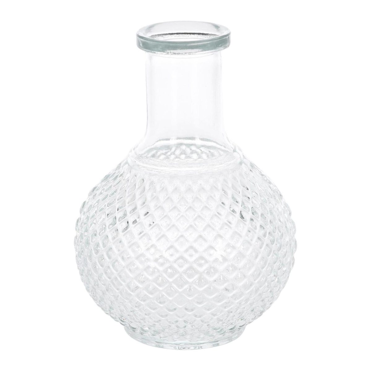 Glassvase med rutemønster, medium