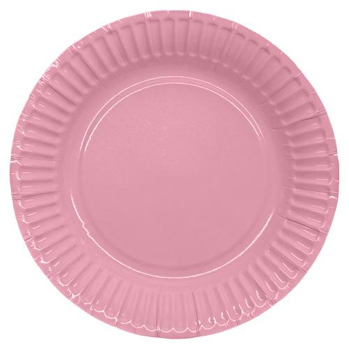 Papptallerkener rosa 18,5 cm – 8 stk
