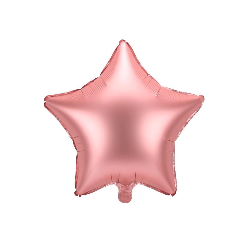Folieballong 48 cm, stjerne - rosegull