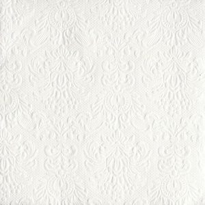 Servietter lunsj, elegance hvit – 15 stk