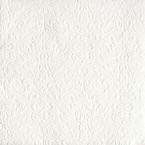Servietter lunsj, elegance hvit – 15 stk