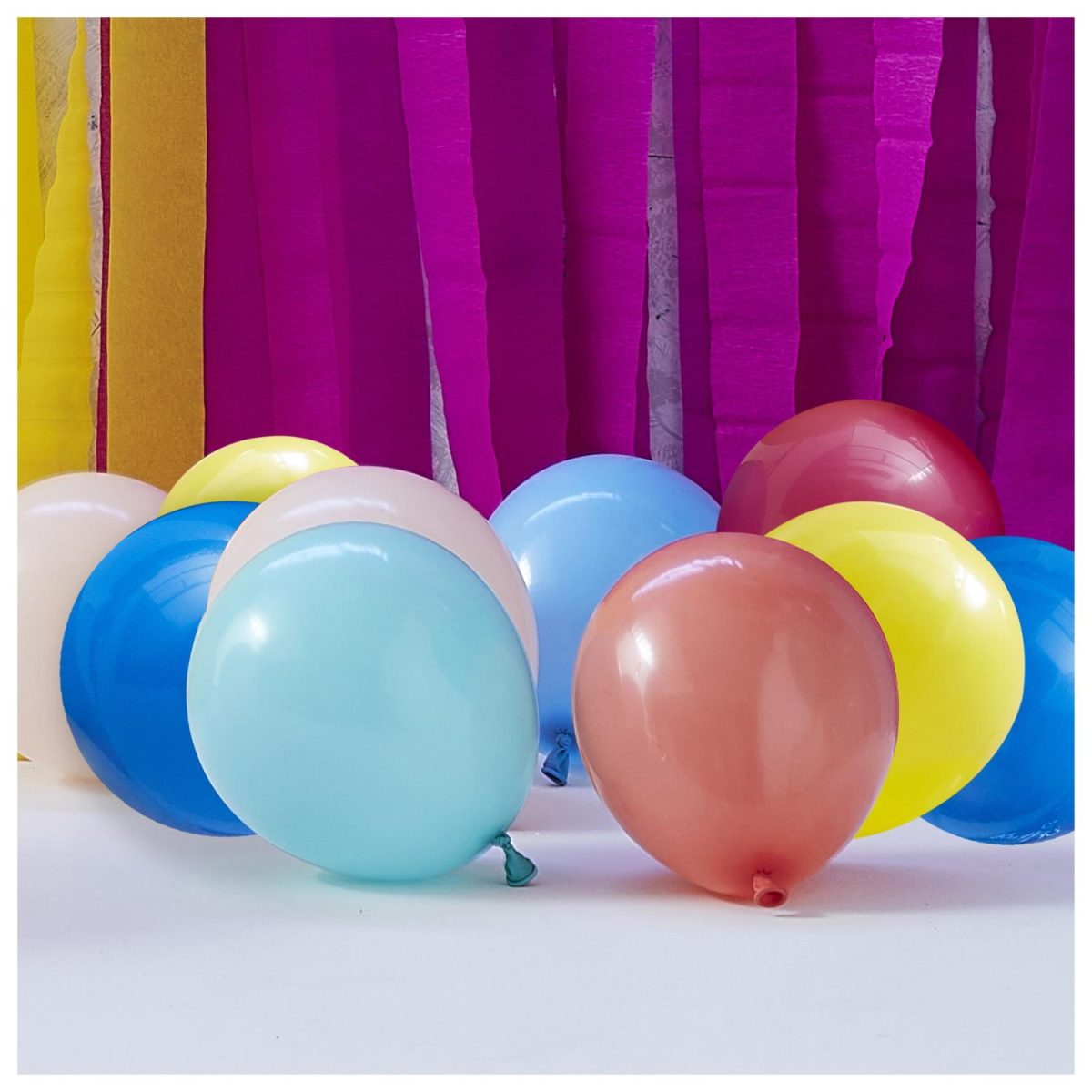 Ballongpakke fargemiks, 12 cm - 40 stk