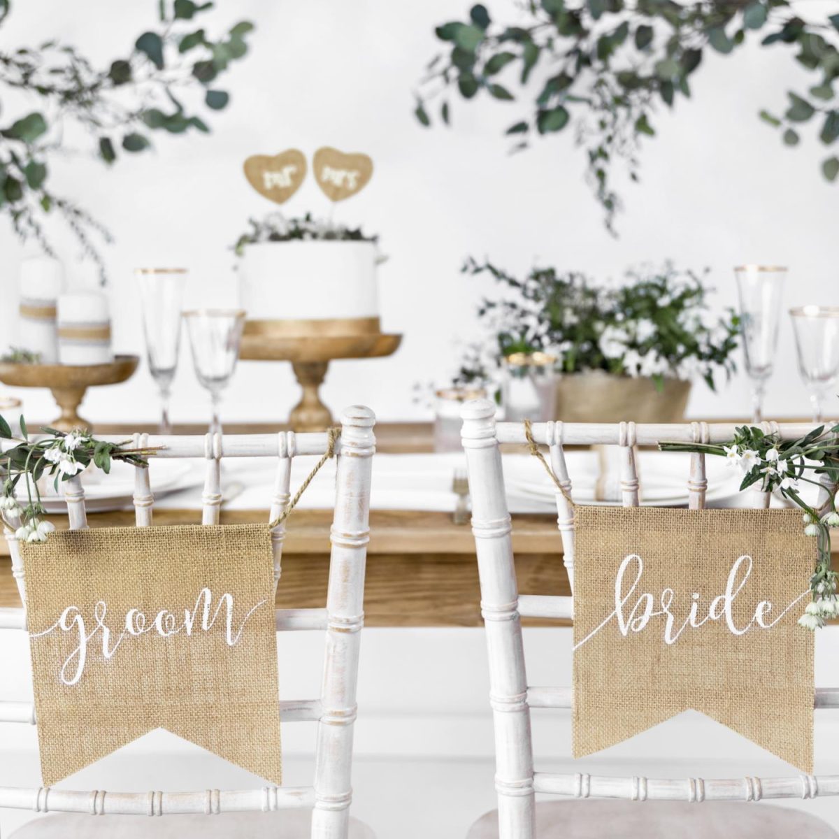 Skilt strie - Bride og Groom