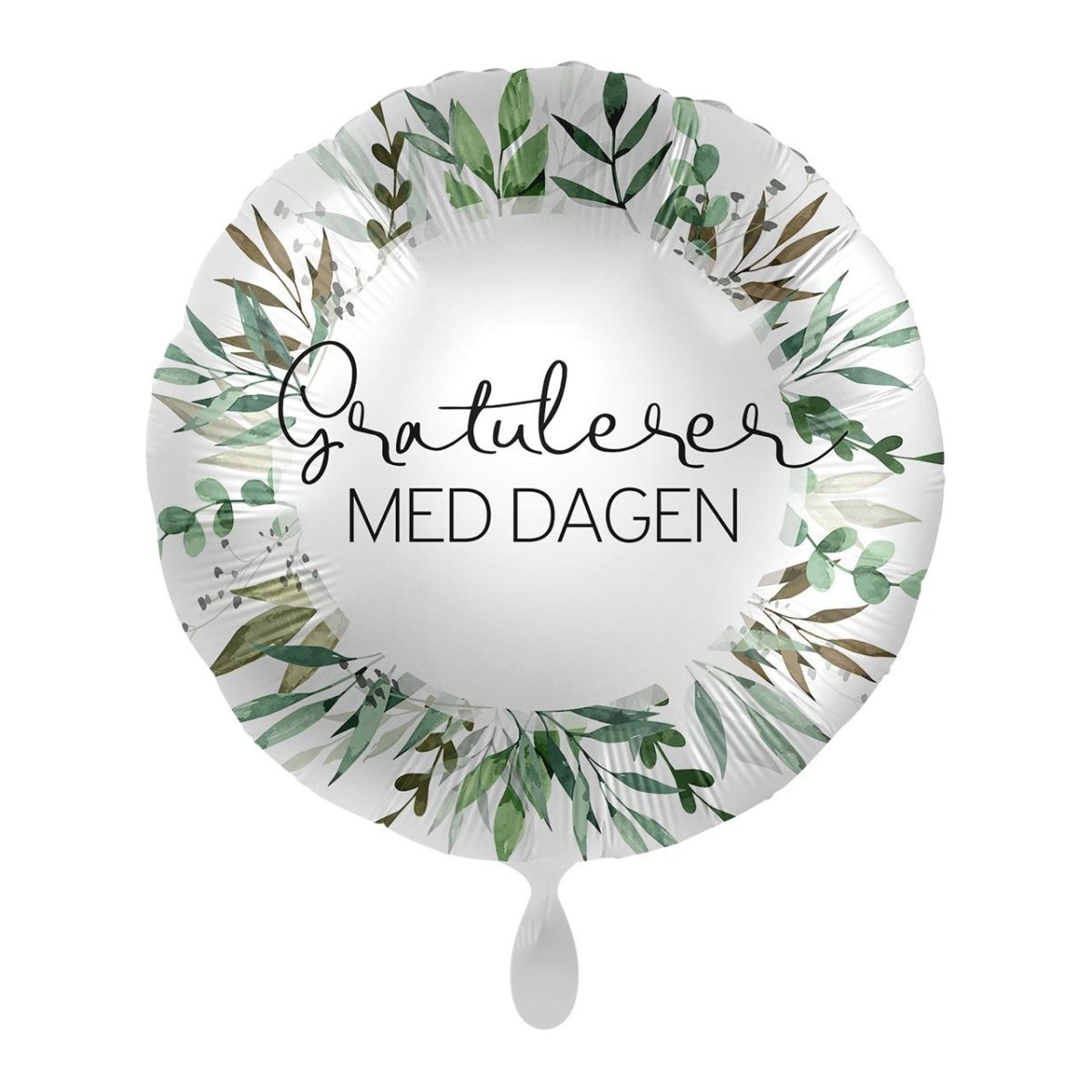 Folieballong, gratulerer med dagen - blader