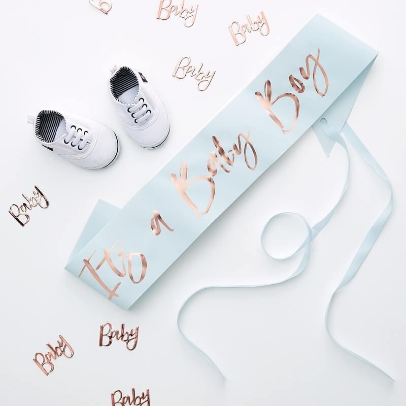Festbånd, blå - It's a baby boy