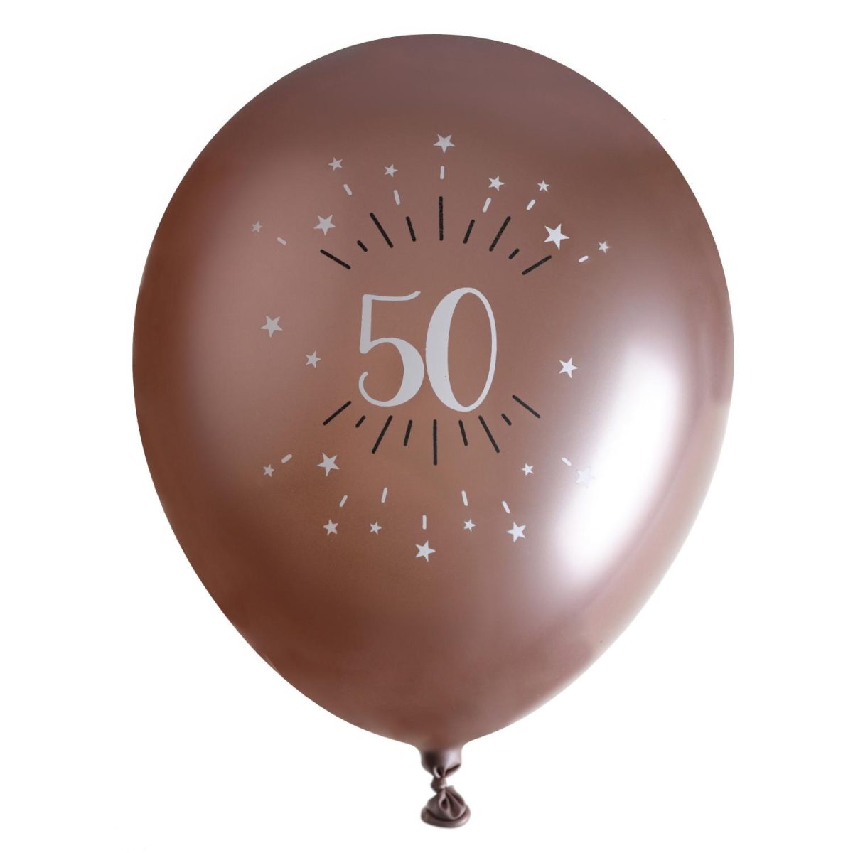 Ballonger rosegull 50, 30 cm - 6 stk