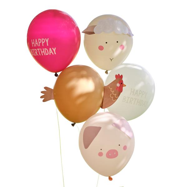 Ballonger gårdsdyr – 5 stk